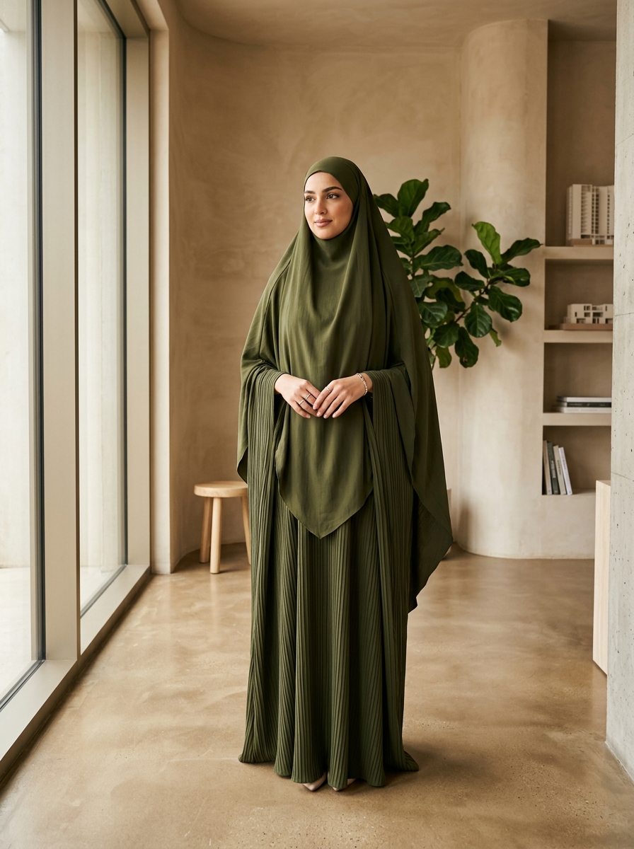 Signature Pleated Abaya